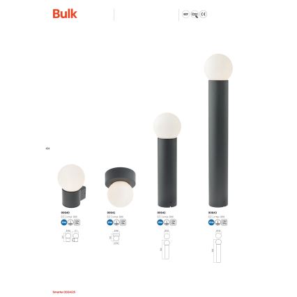 Redo 90640 - Вуличний настінний світильник BULK 1xE27/28W/230V IP44 антрацит