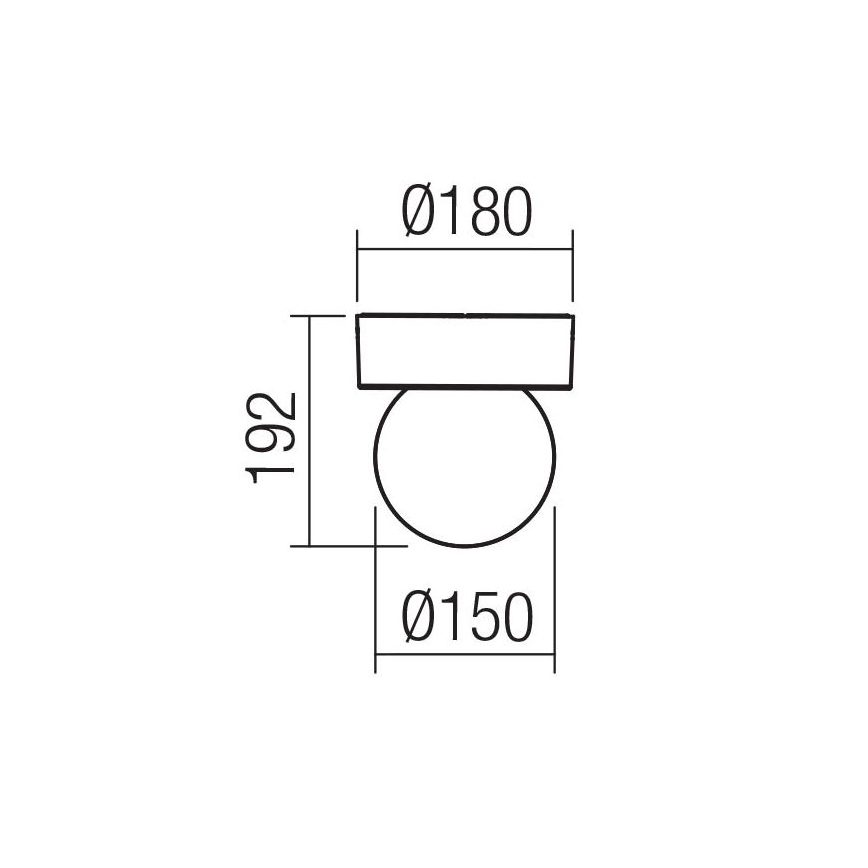 Redo 90641 - Уличный потолочный светильник BULK 1xE27/28W/230V IP44 антрацит