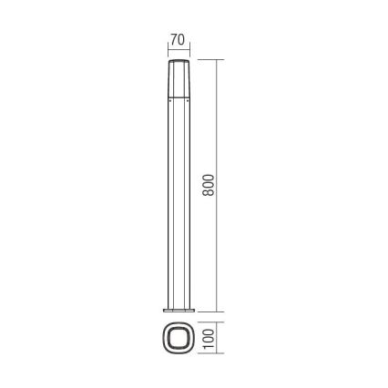 Redo 9078 - Уличная лампа CRAYON 1xE27/42W/230V IP44