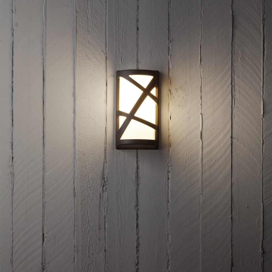 Redo 9097 - Уличный настенный светильник VORTEX 1xE27/42W/230V IP44 коричневый