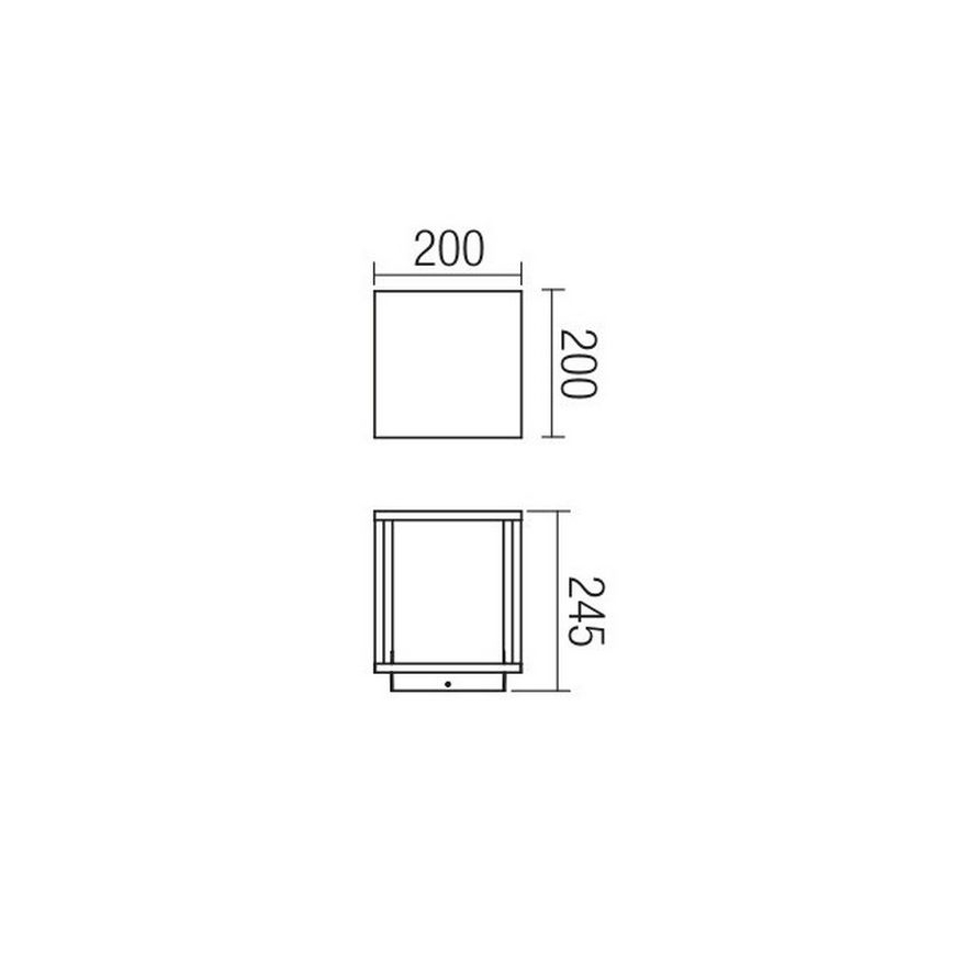 Redo 9109 - Уличный светильник VITRA 1xE27/15W/230V IP54 чёрный