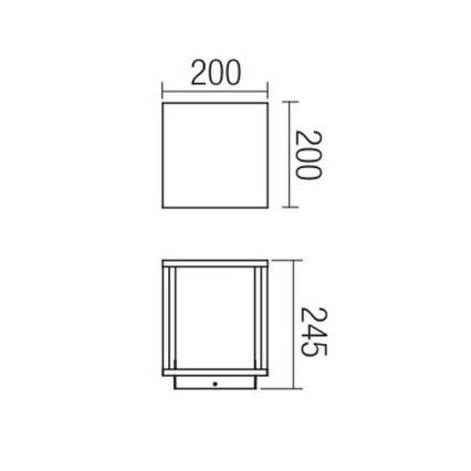 Redo 9109 - Зовнішній світильник VITRA 1xE27/15W/230V IP54 чорний