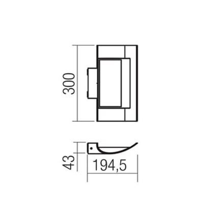 Redo 9112 - Уличный светодиодный настенный светильник VELA LED/24W/230V IP54
