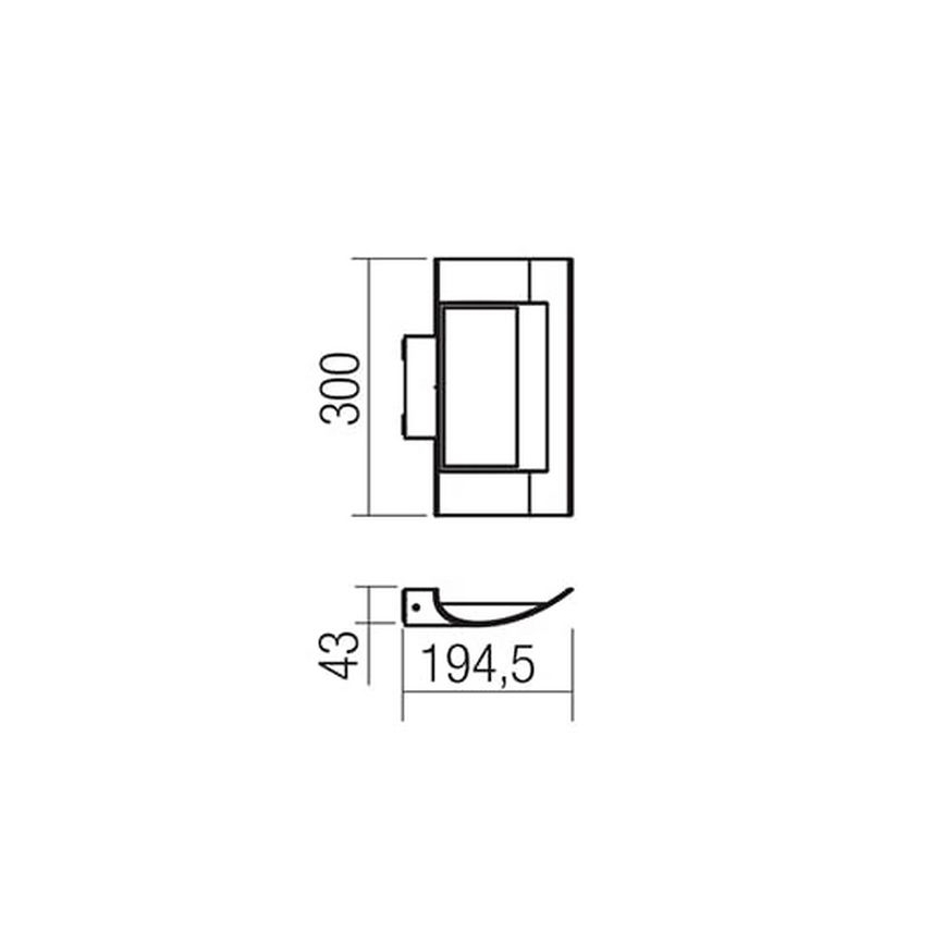 Redo 9112 - Уличный светодиодный настенный светильник VELA LED/24W/230V IP54