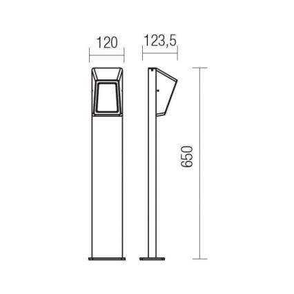 Redo 9168 - Светодиодная уличная лампа ARGES LED/3W/230V IP54 коричневый