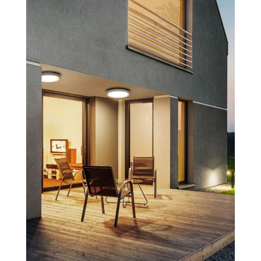 Redo 9180 - LED зовнішній стельовий світильник BEZEL LED/25W/230V діам. 27 см IP54 білий