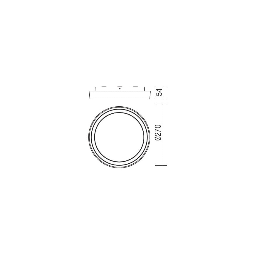 Redo 9180 - Светильник потолочный уличный LED BEZEL LED/25W/230V диам. 27 см IP54 белый
