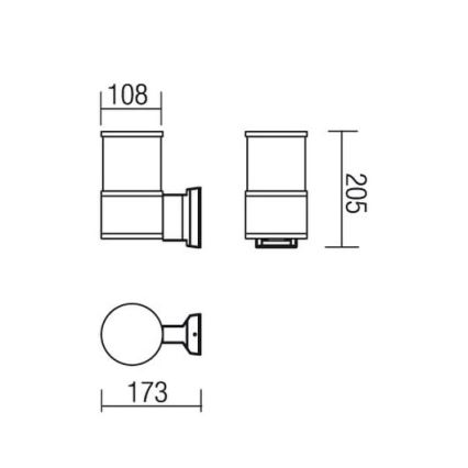Redo 9326 - Настенный светильник EXTER 1xE27/42W/230V IP54