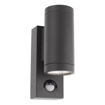 Redo 9453 - LED Вуличний настінний світильник з датчиком VINCE 2xLED/3W/230V IP54 антрацит