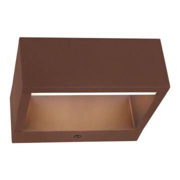 Redo 9466 - Уличный светодиодный настенный светильник GATE LED/6W/230V IP54 коричневый