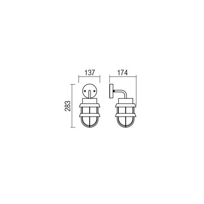 Redo 9498 - Уличный настенный светильник CLAUT 1xE27/42W/230V IP44 антрацит