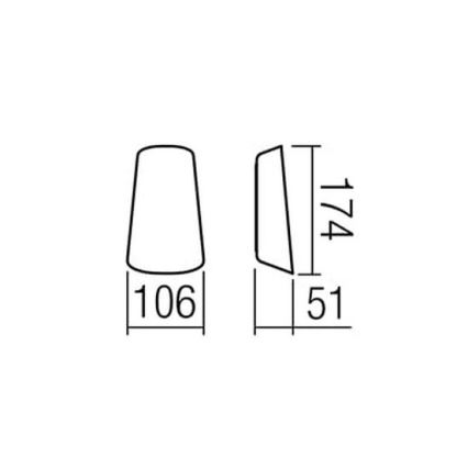 Redo 9536 - Светодиодный уличный настенный светильник TWILL 1xLED/11W/230V IP65