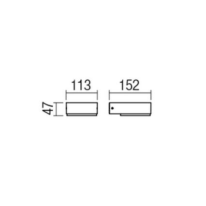 Redo 9560 - Вуличний світлодіодний настінний світильник CUBE LED/7W/230V 3000K IP54 антрацит