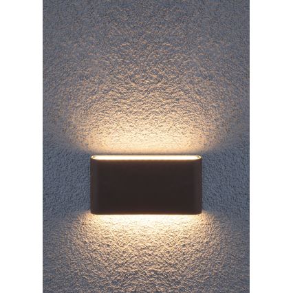 Redo 9623 - Уличный светодиодный настенный светильник POCKET 2xLED/6W/230V IP54 антрацит