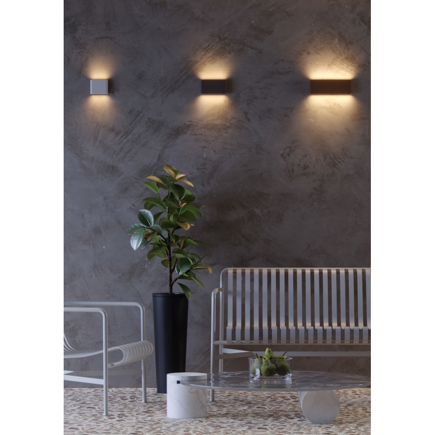 Redo 9623 - Вуличний світлодіодний настінний світильник POCKET 2xLED/6W/230V IP54 антрацит