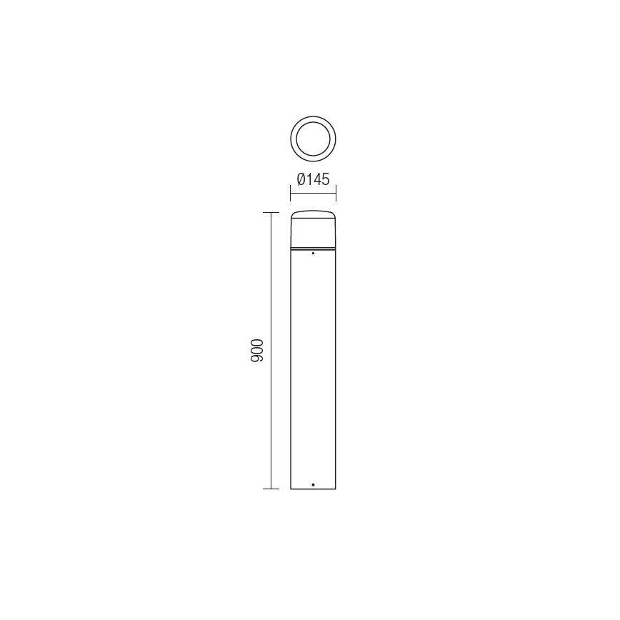 Redo 9683 - LED уличный светильник CYCLO LED/9W/230V 2900-3100K 90 cm IP54 коричневый