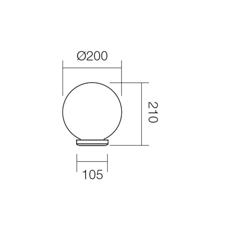 Redo 9760 - Запасний абажур для вуличного світильника SFERA діаметр 20 см IP44 коричневий