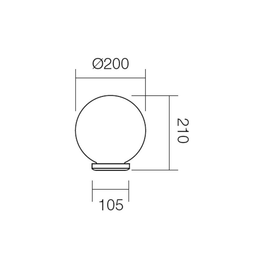 Redo 9761 - Запасной абажур для уличного светильника SFERA диаметр 20 см IP44 белый