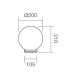 Redo 9761 - Запасной абажур SFERA диаметр 20 см IP44 белый