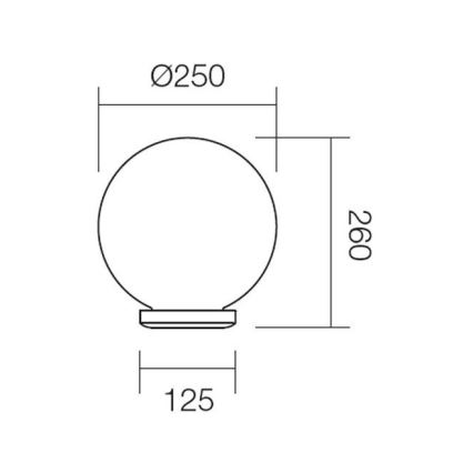 Redo 9770 - Запасний абажур для вуличного світильника SFERA діаметр 25 см IP44 коричневий