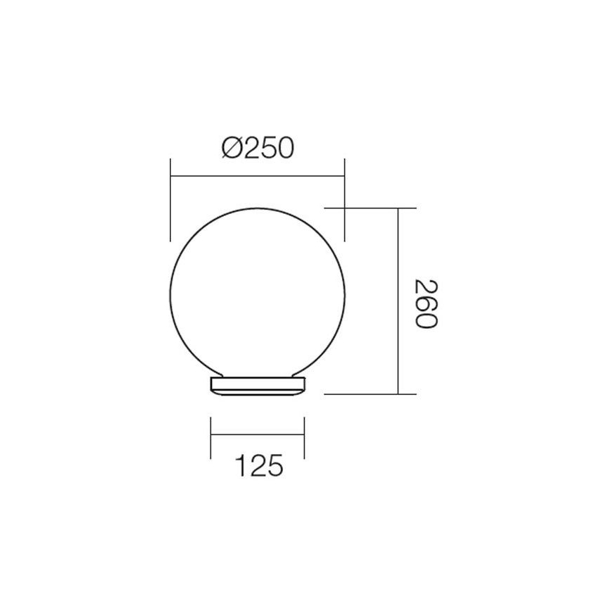Redo 9770 - Запасний абажур для вуличного світильника SFERA діаметр 25 см IP44 коричневий