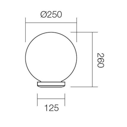 Redo 9771 - Запасной абажур для уличного светильника SFERA диаметр 25 см IP44 белый