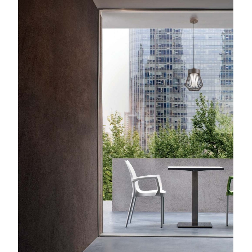 Redo 9846 - Зовнішній підвісний світильник TITTI 1xE27/42W/230V IP44 коричневий