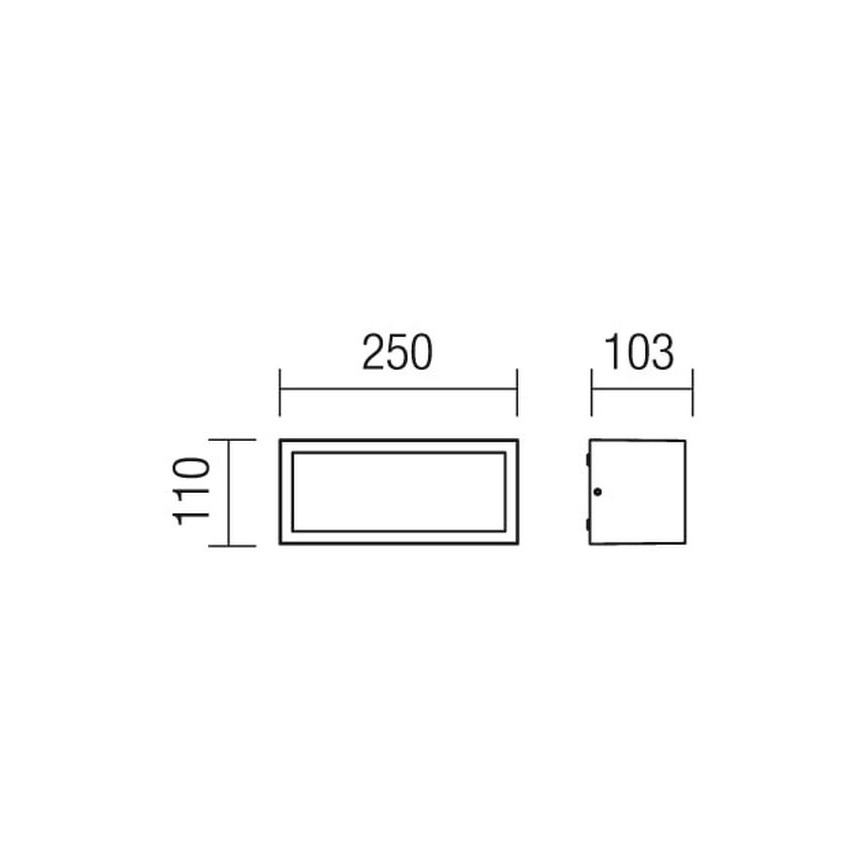 Redo 9899 - Уличный настенный светильник BRICK 1xE27/23W/230V IP54 коричневый