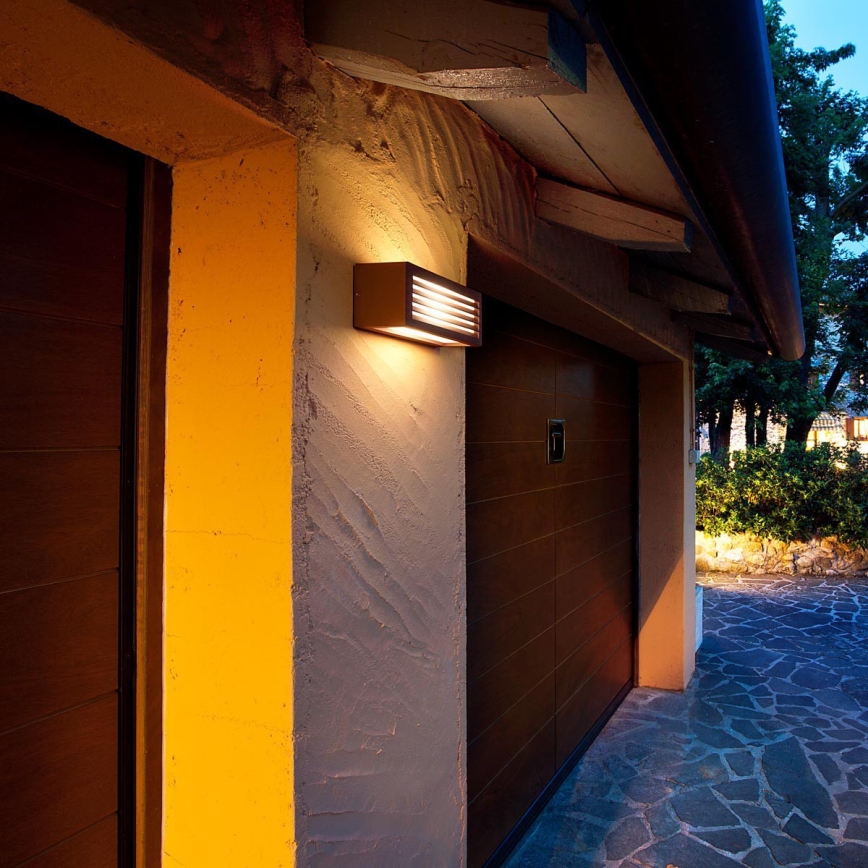 Redo 9899 - Зовнішній настінний світильник BRICK 1xE27/23W/230V IP54