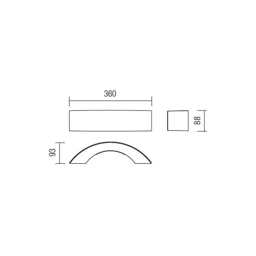 Redo 9903 - Светодиодный уличный настенный светильник ECLIPSE 3xLED/3W/230V IP54
