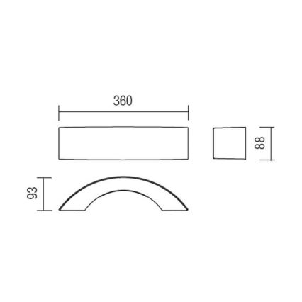 Redo 9904 - Вуличний світлодіодний настінний світильник ECLIPSE 3xLED/3W/230V IP54