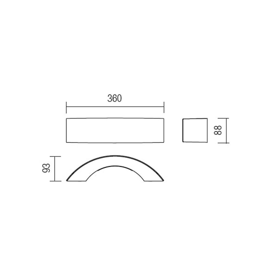 Redo 9904 - Вуличний світлодіодний настінний світильник ECLIPSE 3xLED/3W/230V IP54