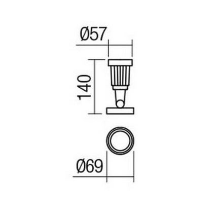 Redo 9997 - Светодиодная уличная лампа TIM LED/5W/230V 3000K IP65