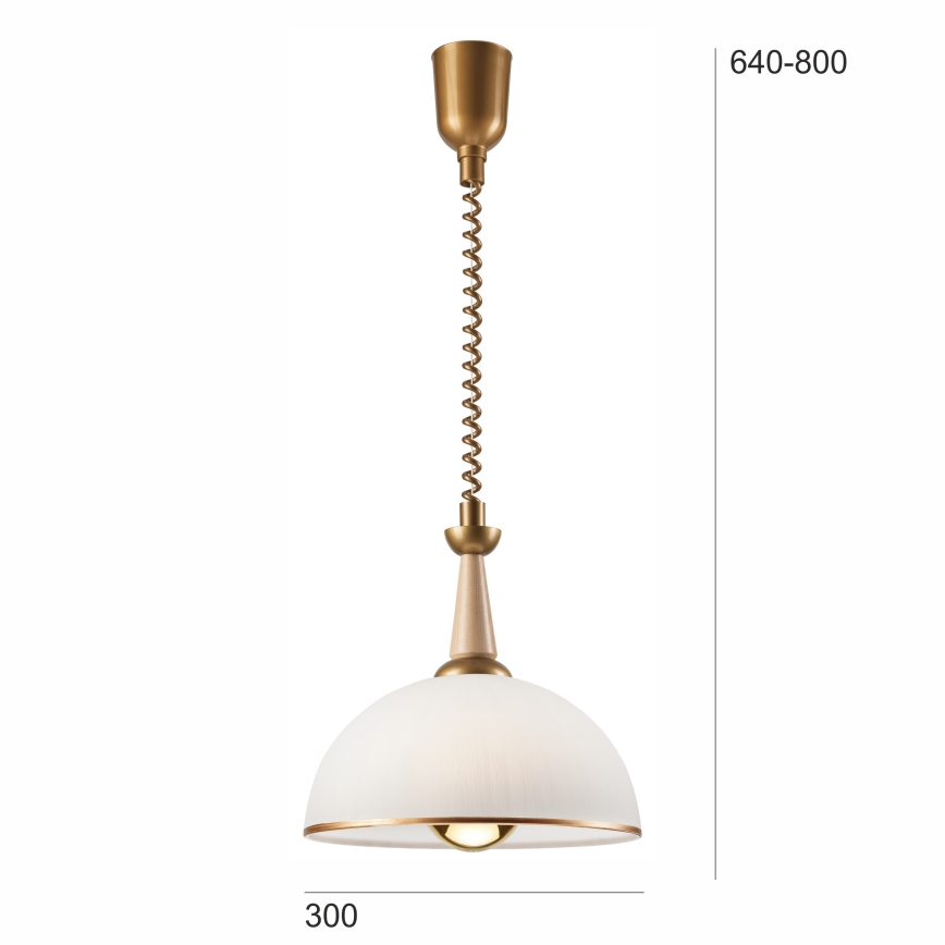 Регулируемая люстра CHIARA 1xE27/60W/230V бежевый/бук