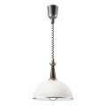Регулируемая люстра CHIARA 1xE27/60W/230V серебристый/темно-коричневый/бук