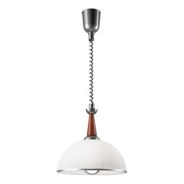 Регулируемая люстра CHIARA 1xE27/60W/230V серебристый/коричневый/бук
