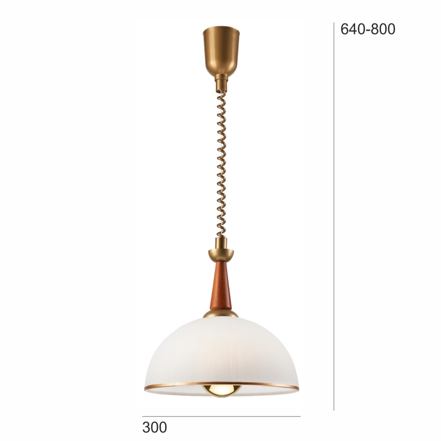 Регулируемая люстра CHIARA 1xE27/60W/230V темно-коричневый/бук