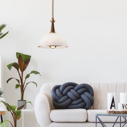 Регулируемая люстра CHIARA 1xE27/60W/230V коричневый/бук