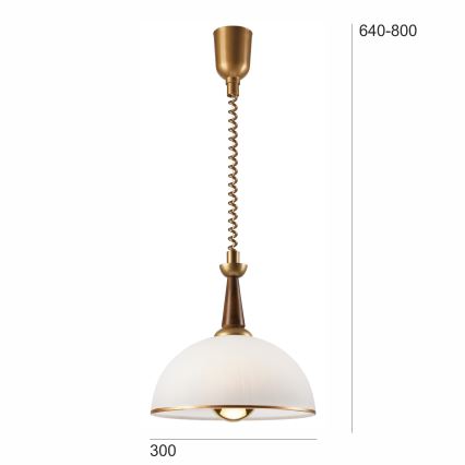 Регулируемая люстра CHIARA 1xE27/60W/230V коричневый/бук