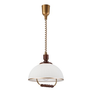Регулируемая люстра RAMONA 1xE27/60W/230V бежевый/темно-коричневый/сосна
