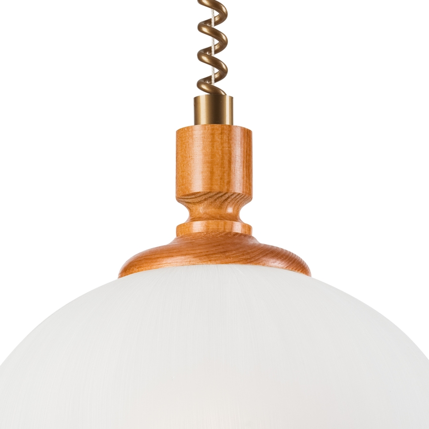 Регулируемая люстра RAMONA 1xE27/60W/230V бежевый/коричневый/сосна
