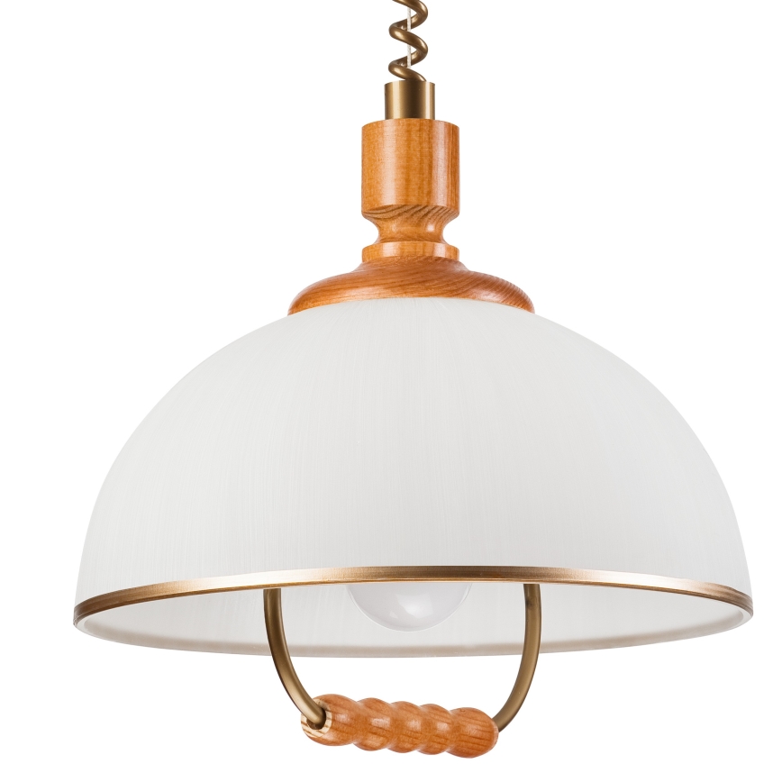 Регулируемая люстра RAMONA 1xE27/60W/230V бежевый/коричневый/сосна