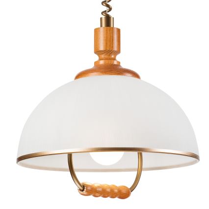 Регулируемая люстра RAMONA 1xE27/60W/230V бежевый/коричневый/сосна