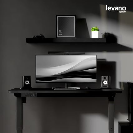 Регулируемый по высоте письменный стол LEVANO 120x60 см черный