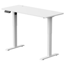 Регулируемый по высоте письменный стол LEVANO 140x60 см белый