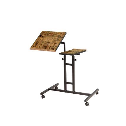 Регулируемый стол GLEN 87x67 см коричневый/черный