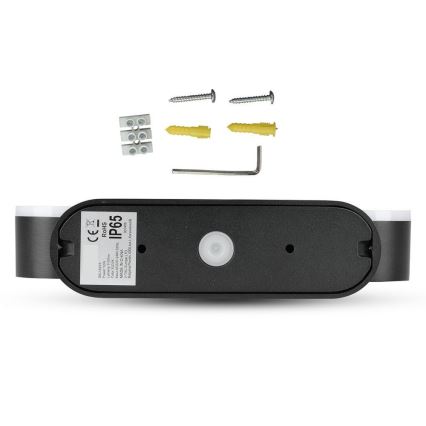 Регулируемый светодиодный уличный настенный светильник 2xLED/12W/230V IP65 черный