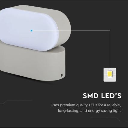 Регулируемый уличный светодиодный настенный светильник LED/5W/230V IP65