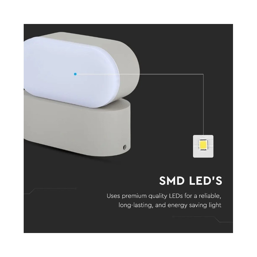 Регулируемый уличный светодиодный настенный светильник LED/5W/230V IP65