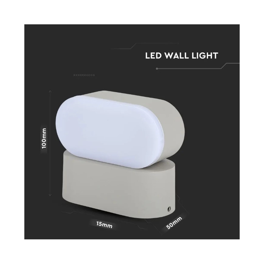 Регулируемый уличный светодиодный настенный светильник LED/5W/230V IP65